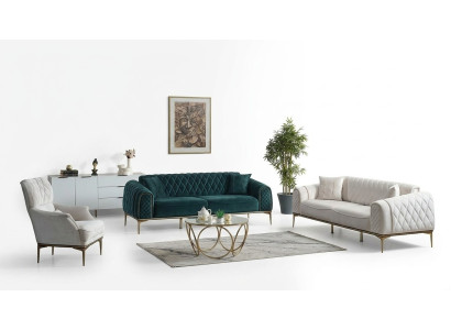 Couch Hochwertige Sofagarnitur 3 2 Sitzer Garnitur  Moderne Sofa 1 Sitzer Möbel