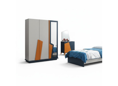 Komplett Jugendzimmer Set Kleiderschrank Kommode Top-Qualität Möbel Luxus