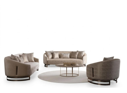 Sofa Set Couchgarnitur 2x Sofas 3 Sitzer Sessel Couchtisch Wohnzimmer