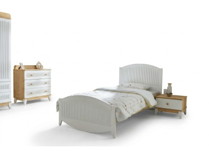 Design Kinderzimmer Komplete Bett Kindermöbel Holz Weiß Set 3tlg Neu