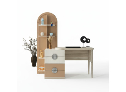 Schreibtisch Elegant Schubladen Stilvolles Design Funktionales Arbeiten Büro