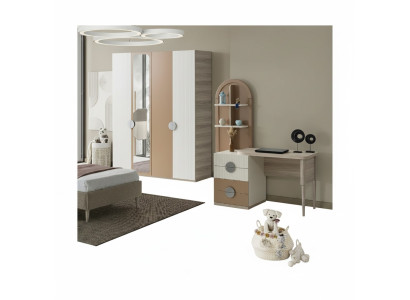 Kinderzimmer Set Elegant Kleiderschrank Passender Schreibtisch Modernes Design