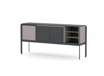 Büroschrank Sideboard Schrank Arbeitszimmer Regale Antrazhit Modern
