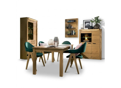 Esszimmer Modern Set Esstisch 4x Stühle Designer 2x Vitrine Einrichtung