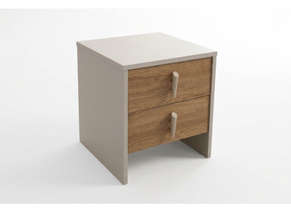 Eleganter brauner Nachttisch aus Holz im modernen Design