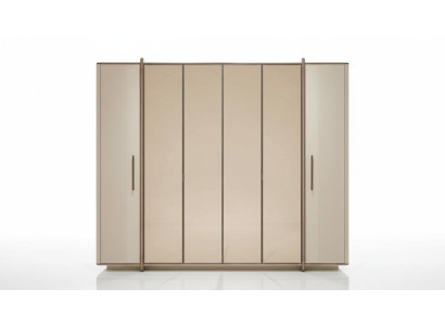 Kleiderschrank Holz Beige Elegant Modern