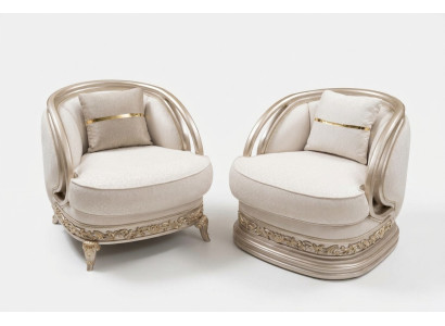 Elegante beige Stoffsessel im modernen Design, komfortabel und zeitlos