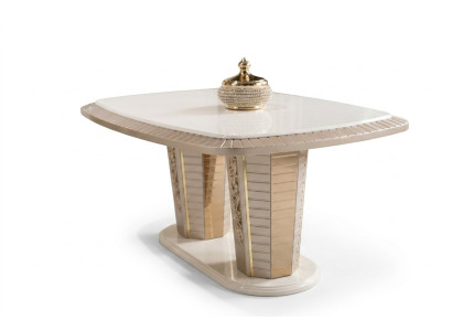 Eleganter Couchtisch aus Holz in Beige im modernen Design