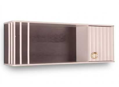 Elegantes weißes Wandmodul aus Holz für modernes Zuhause