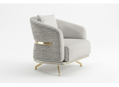 Moderner grauer Stoffsessel im eleganten Design, langlebig und bequem