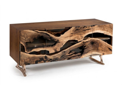 Elegante braune Konsol aus Holz im zeitlosen Design