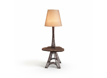 Braune Holzlampe im eleganten Design für Wohnräume und Büro