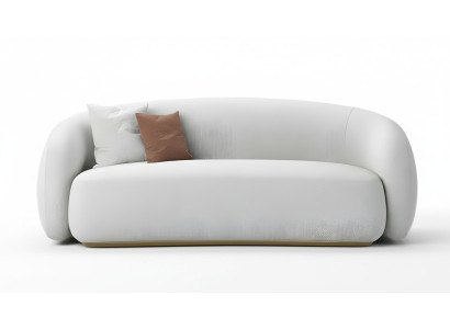 Elegantes weißes Stoffsofa im modernen Design
