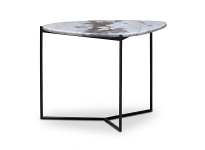 Moderner grauer Couchtisch aus Metall