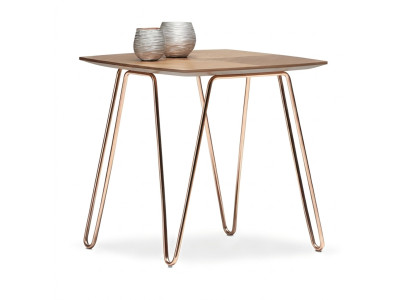 Beistelltisch aus Metall in Braun modern eleganter Wohnstil