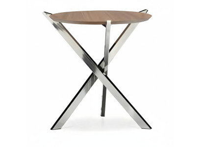 Beistelltisch aus Holz und Metall in Braun modern elegant