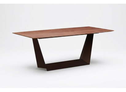 Eleganter brauner Esstisch aus Holz für modernes Zuhause