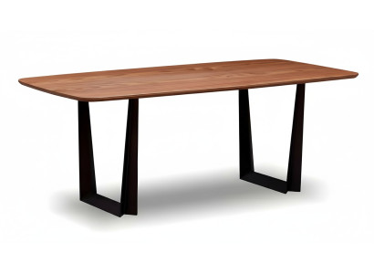 Eleganter brauner Esstisch aus Holz für gemütliche Essbereiche
