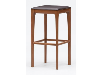 Brauner Holzstuhl im eleganten Design für Zuhause