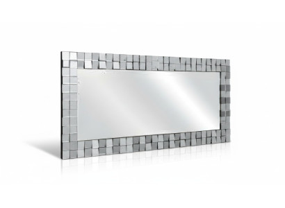 Grauer Spiegel aus Glas modern eleganter Wohnstil
