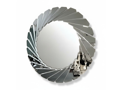 Grauer moderner Spiegel aus Glas für Schlafzimmer Wohnzimmer Bad