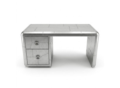 Designer Flieger Schreibtisch Aluminiumverkleidung vernietet Tisch