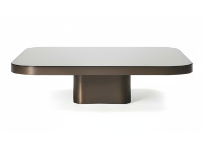 Quadratischer Couchtisch Säule 100x100 cm Design Wohnzimmer