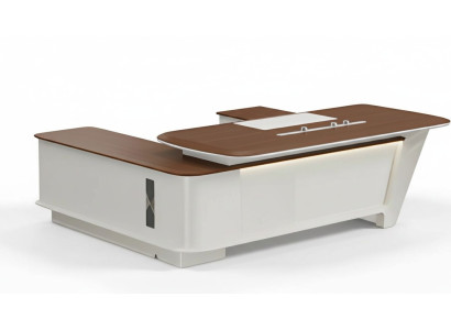 Büro modern Holz futuristisch Office Eckschreibtisch Arbeitszimmer