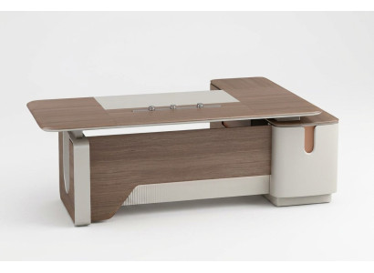 Büro modern Holz Arbeitszimmer futuristisch Office Eckschreibtisch