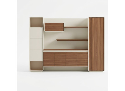 Aktenschrank Büro modern Holz Metall Schrank Ordnung Stauraum