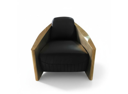 Designer Luxus Sessel – Eleganz aus Aluminium & Leder