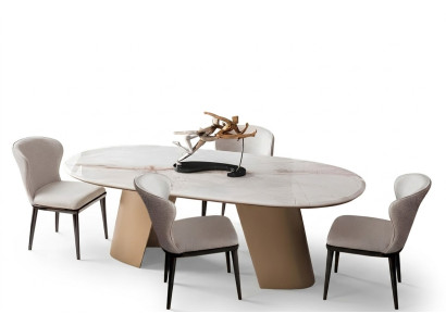 Esszimmer-Set mit stilvollem Esstisch und 6 komfortablen Stühlen