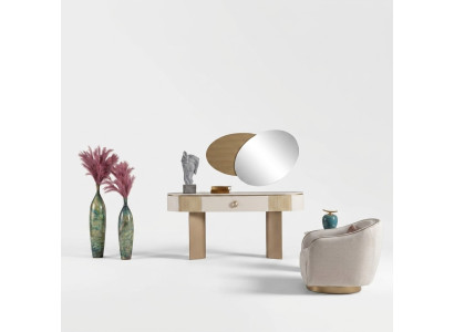 Esszimmer-Set mit Konsolentisch, Spiegel und elegantem Sessel