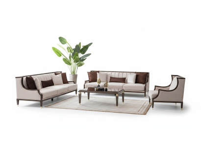 3+3 Sitzer & Couchtisch – großzügiges & bequemes Sofa-Set