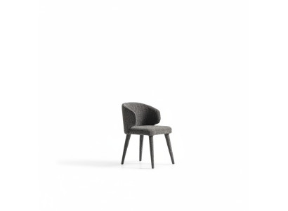 Grauer Holzstuhl im modernen Design