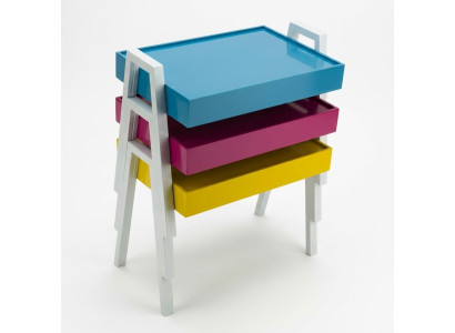 Mehrfarbiges Holz Couchtisch-Set modern und stilvoll