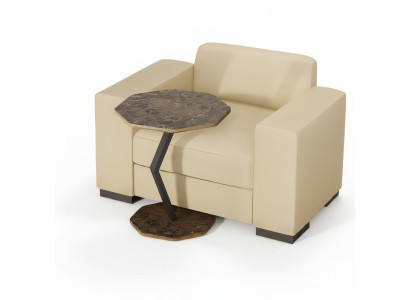 Beistelltisch aus Holz in Braun modern eleganter Wohnstil