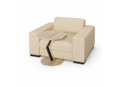 Beistelltisch aus Holz in Braun modern eleganter Stil