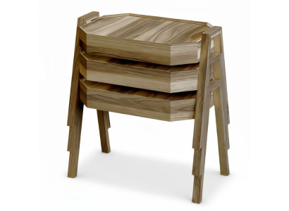 Couchtisch-Set aus Holz in Braun modern und robust