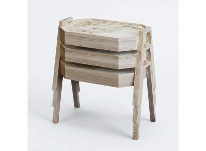 Elegantes Beiges Holz Couchtisch-Set Modern Wohnzimmermöbel