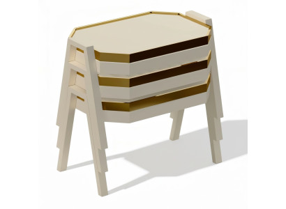 Couchtisch-Set Holz Beige Modern Elegant