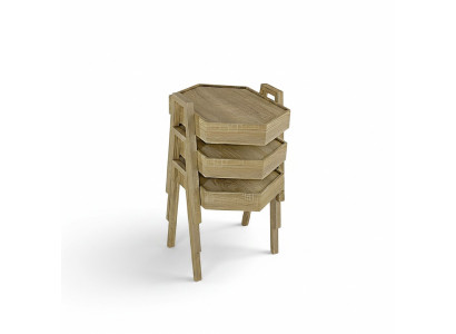 Couchtisch-Set aus Holz in Braun modern elegantes Wohnzimmermöbel