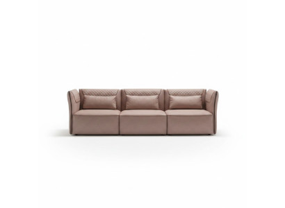 Elegantes beige Stoffsofa für Wohnzimmer im modernen Design