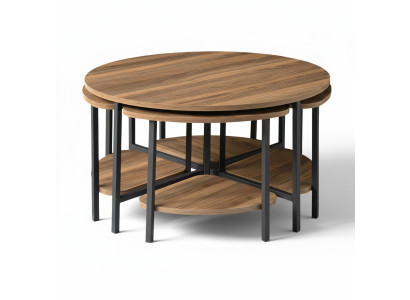Eleganter brauner Holztisch mit modernem Design
