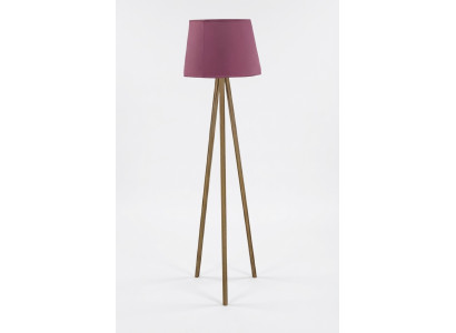 Elegante rosa Holz Stehlampe im modernen Design