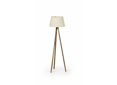 Beige Holz Stehlampe im eleganten Design für Wohnzimmer