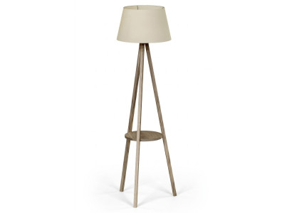 Stehlampe mit Regal Holz Beige Modern Elegant