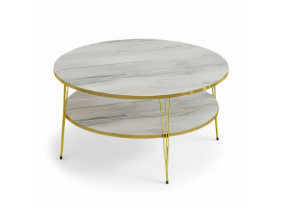 Grauer Holz-Couchtisch modern elegant für Wohnzimmer