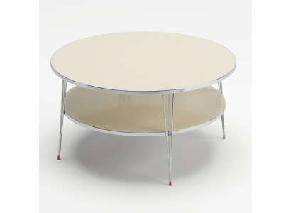 Eleganter Beigefarbener Couchtisch aus Holz mit modernem Design
