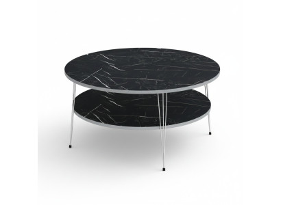 Eleganter schwarzer Couchtisch aus Holz für modernes Wohnzimmer